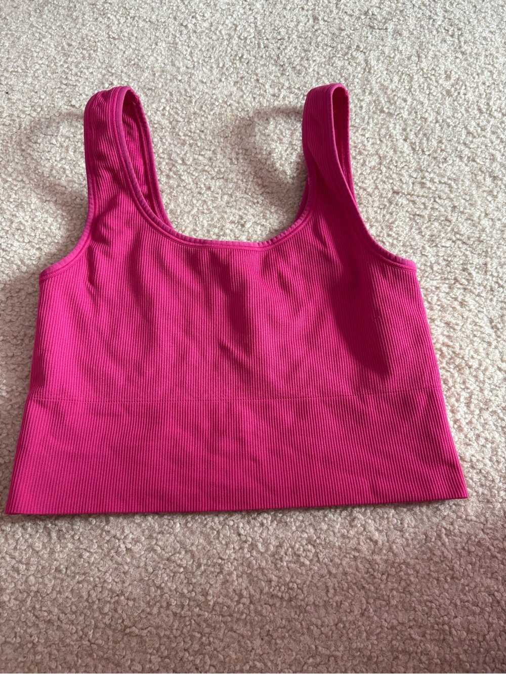 Athleta Hot Pink Ribbed Tank Top
